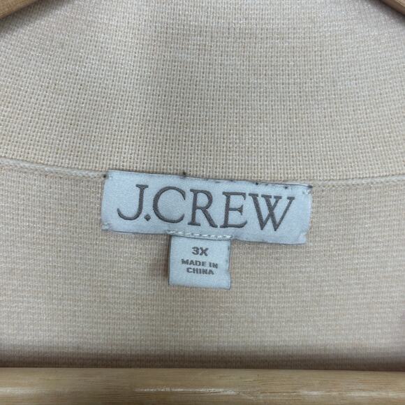 J. CREW Tipped Sweater Blazer Cream Navy Blue Sz 3X {3N40} - Picture 5 of 7